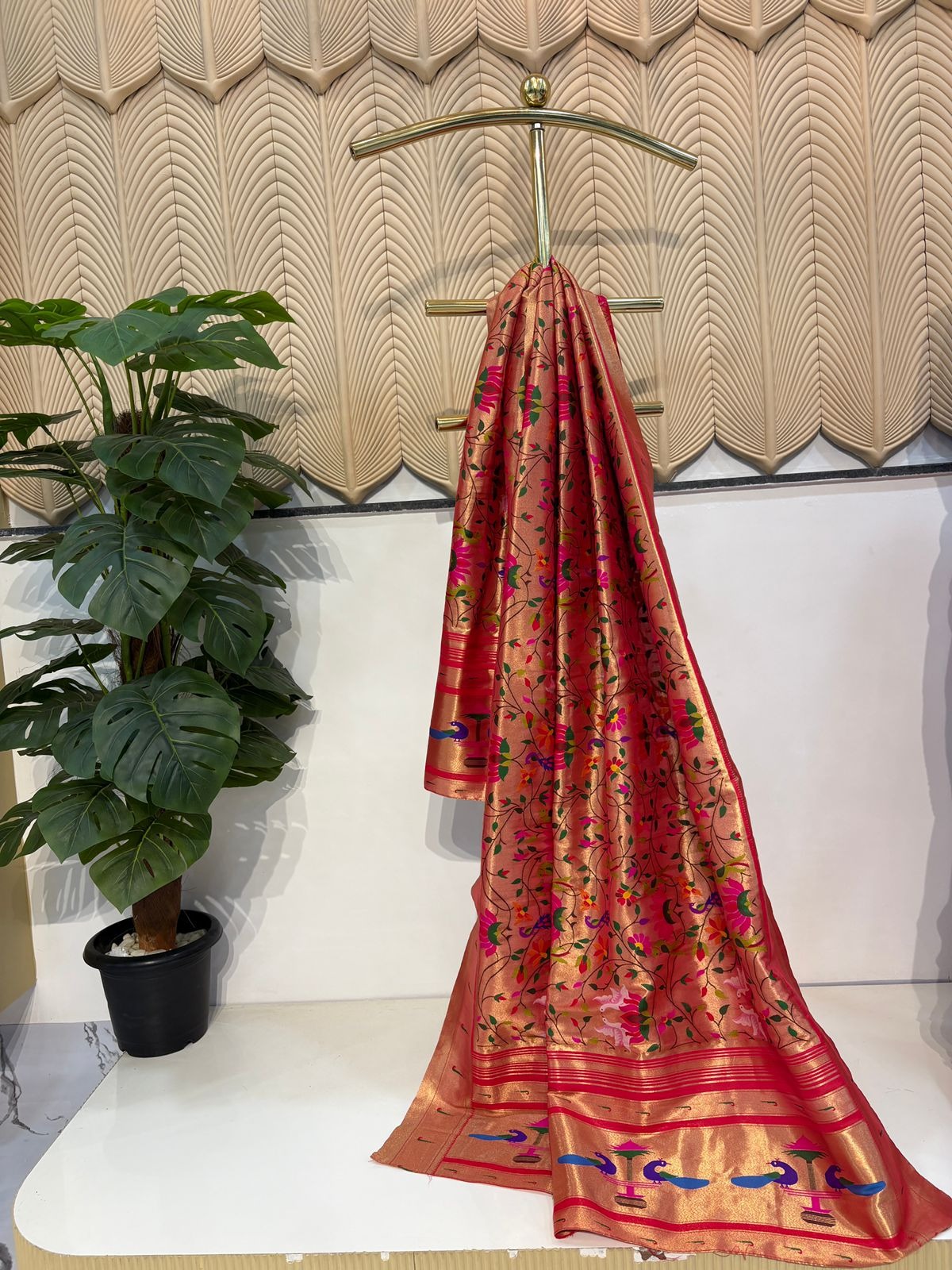 Red Paithani Dupatta
