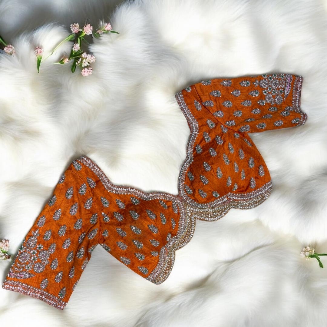 Orange Sabhyasachi blouse