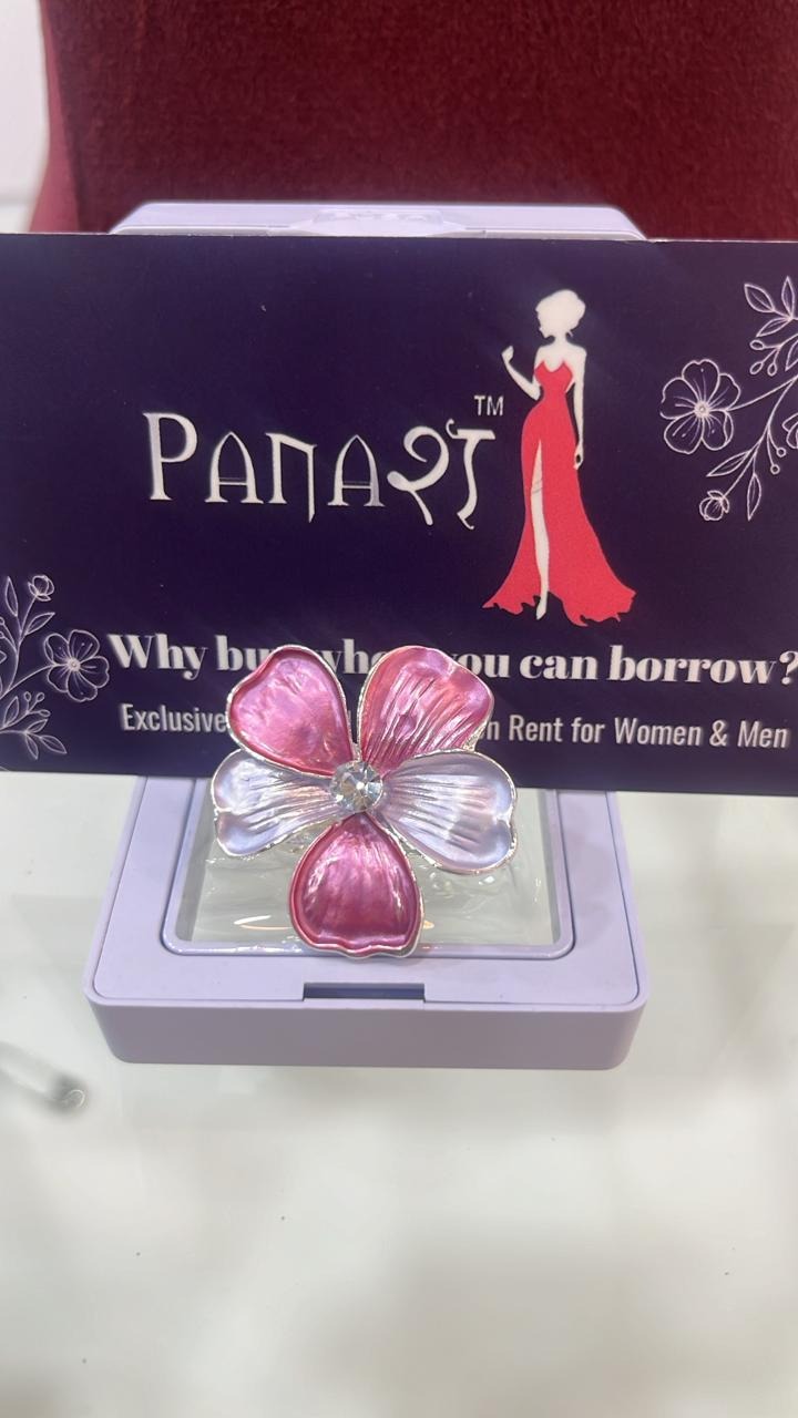 pink flower handring 