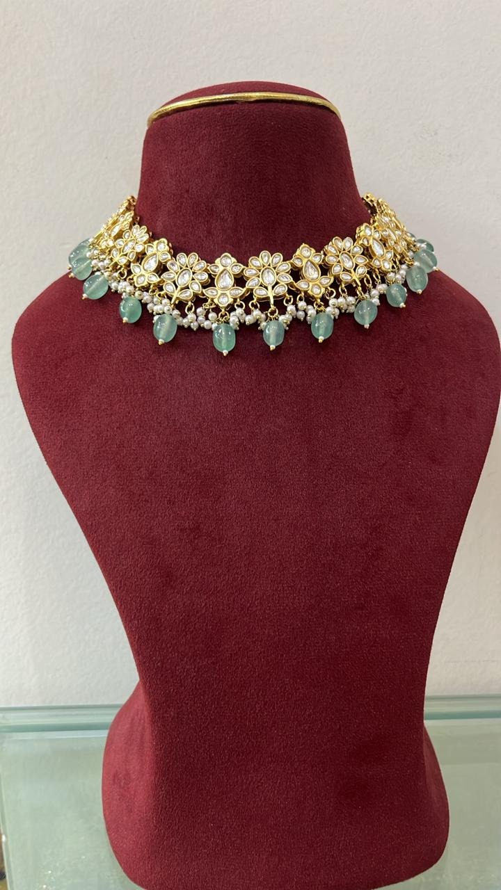 Mint green choker 