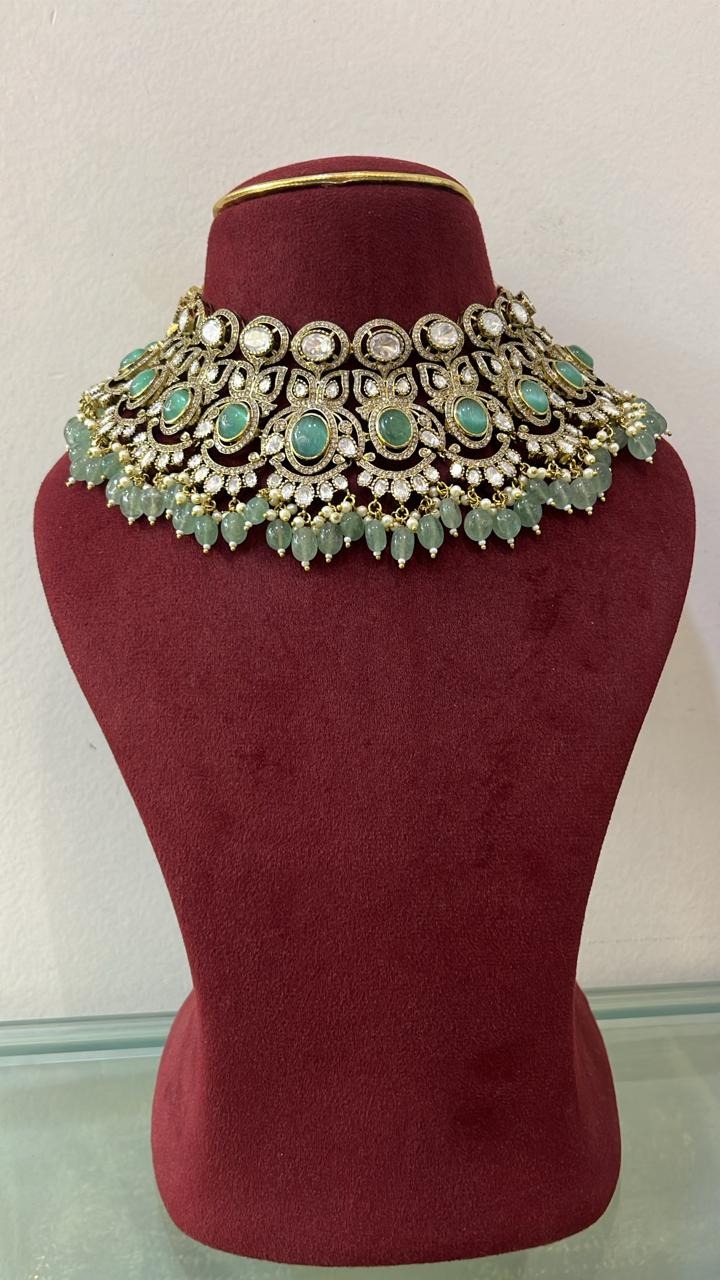 Mint green choker 