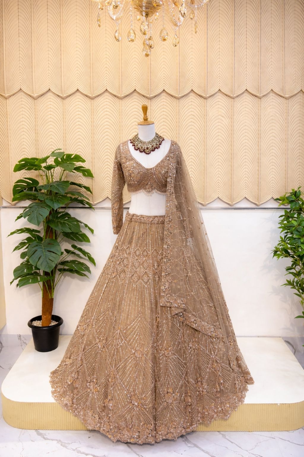 Golden Handwork Lehenga