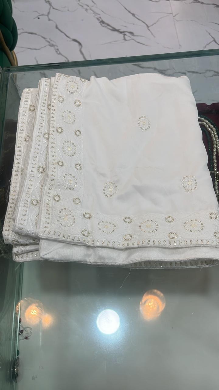 white Plain  shela 