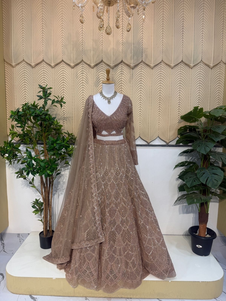 Rose Gold Work lehenga