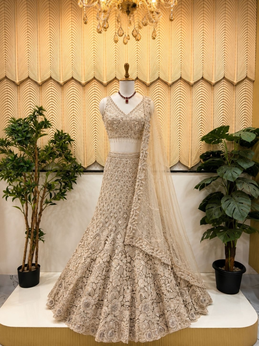 Cream Handwork Fishcut