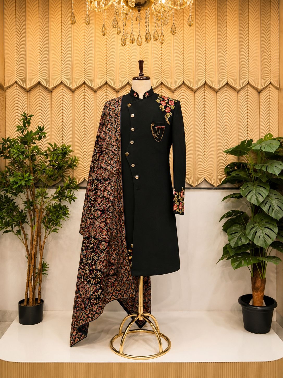 Black Sherwani 40