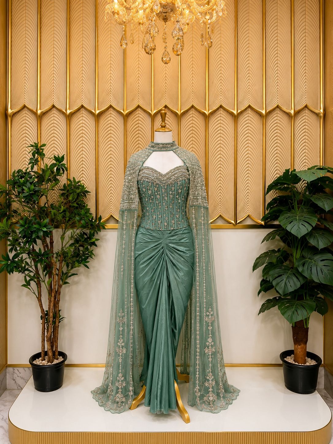 Mintgreen Indowestern 