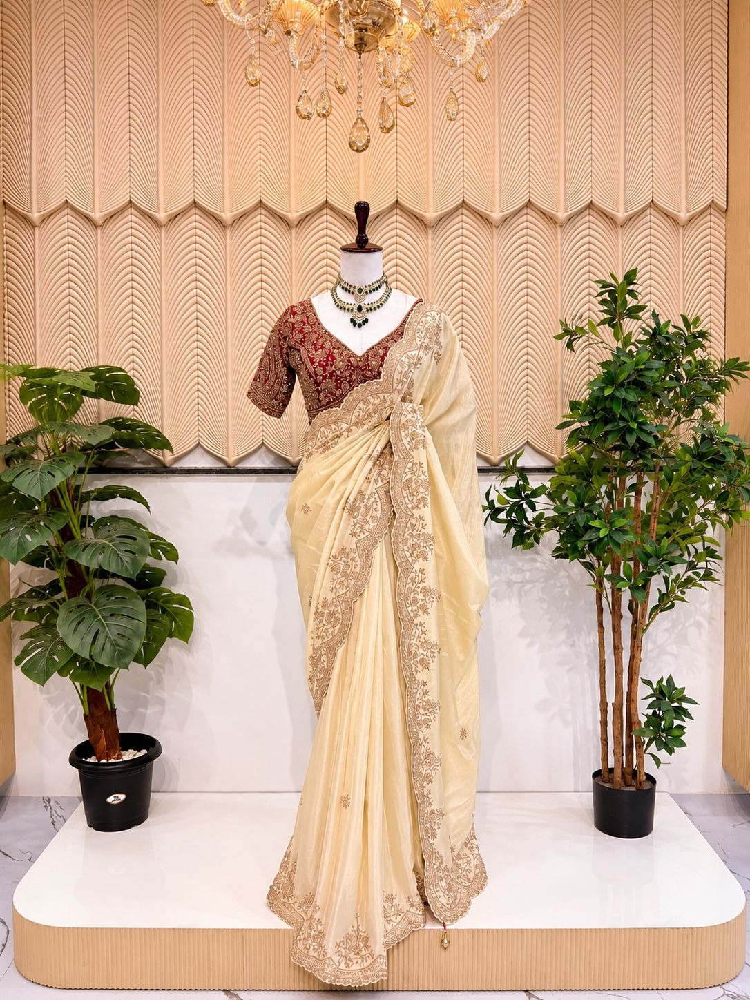 Golden saree