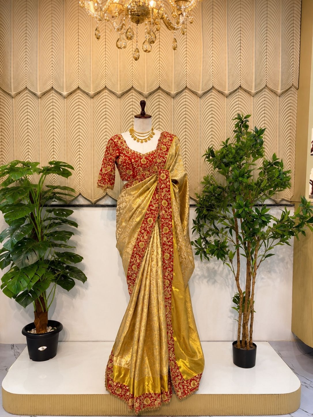 Golden Handwork Saree