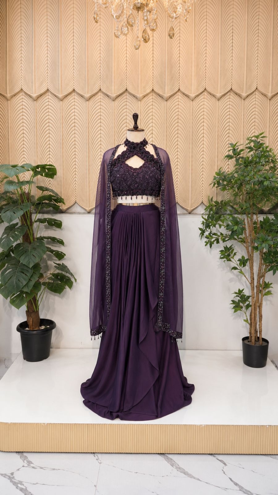 Purple Halterneck  indoweastern