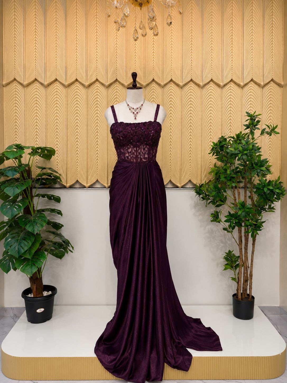 Purple Indowestern 