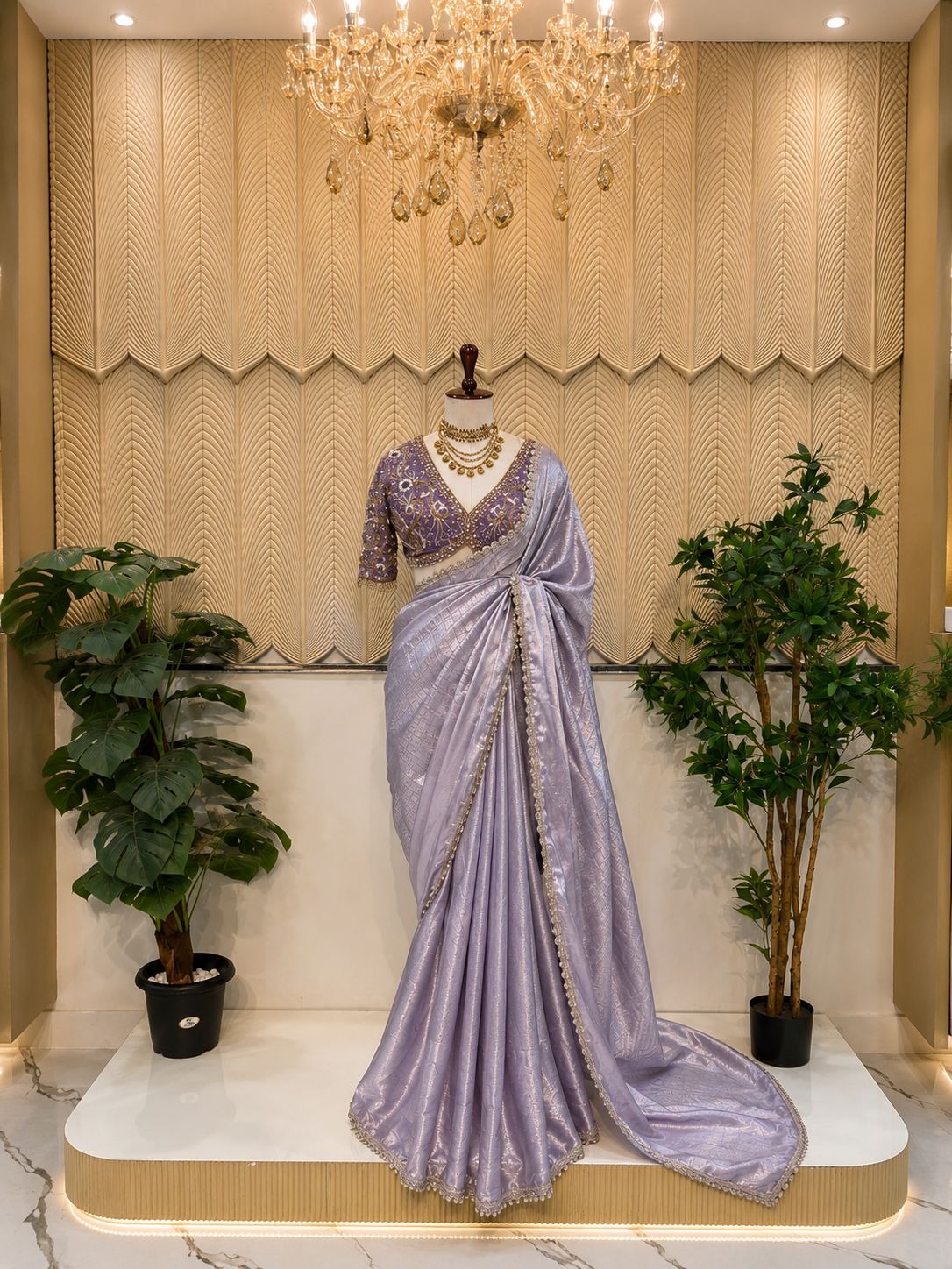 Lavender saree