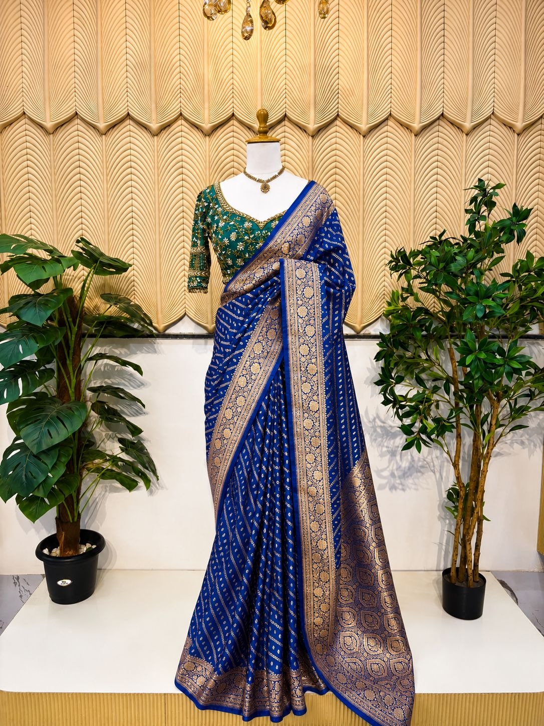 Blue saree