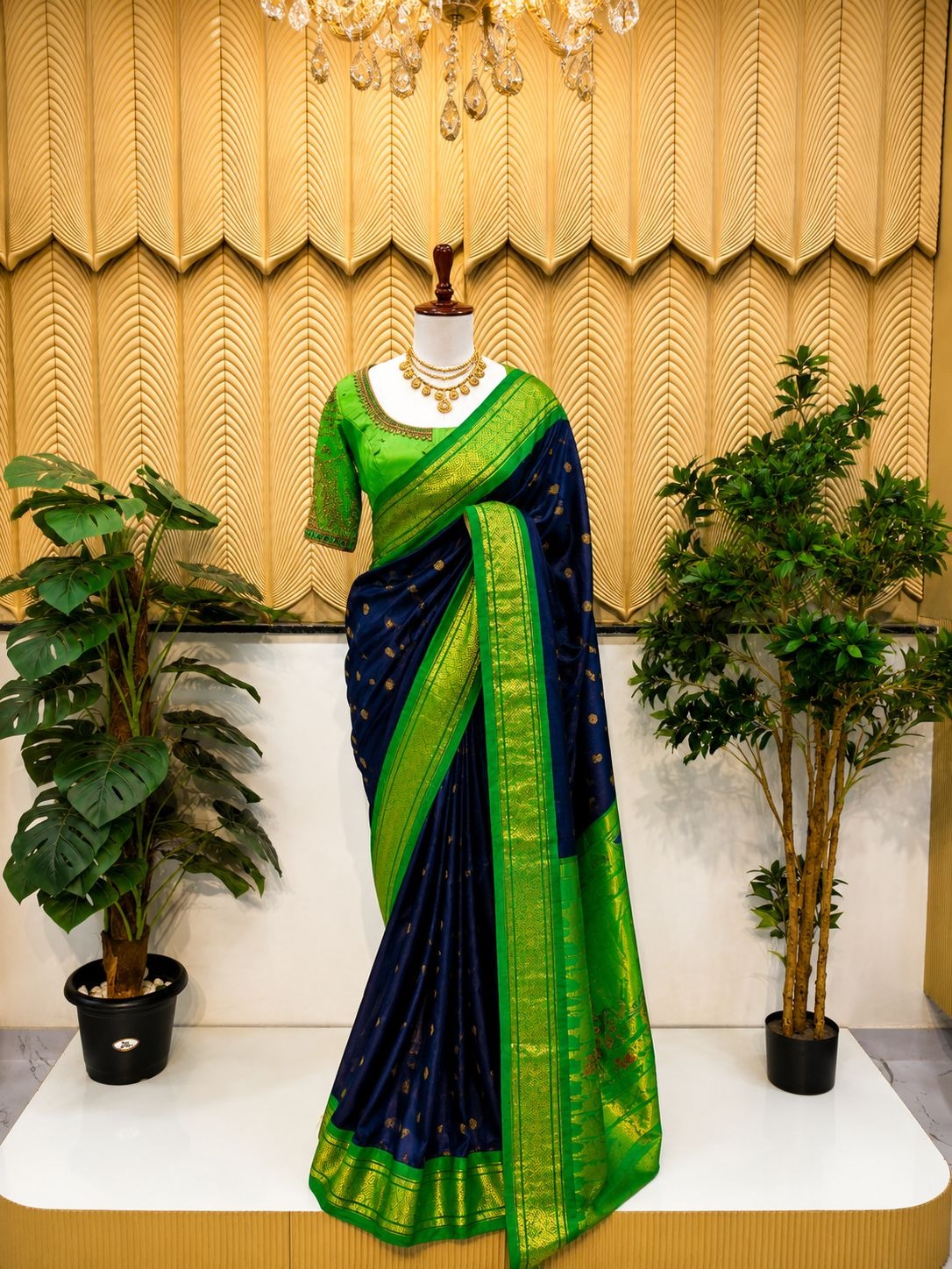 Blue saree