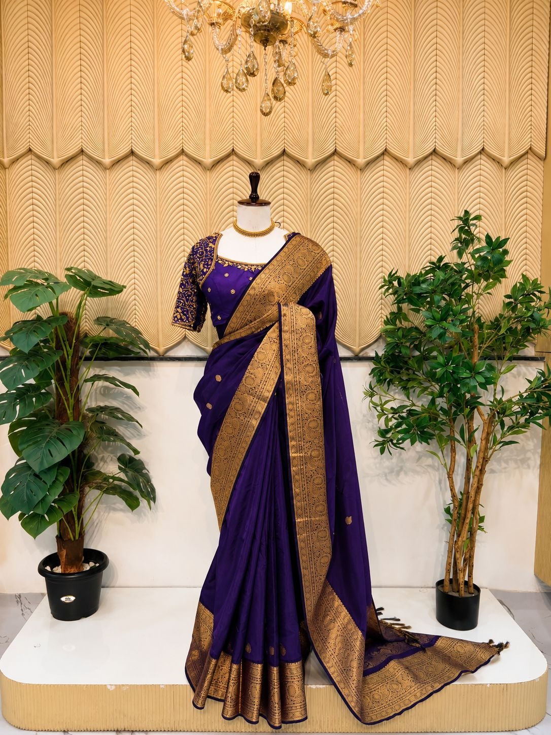 Purple saree