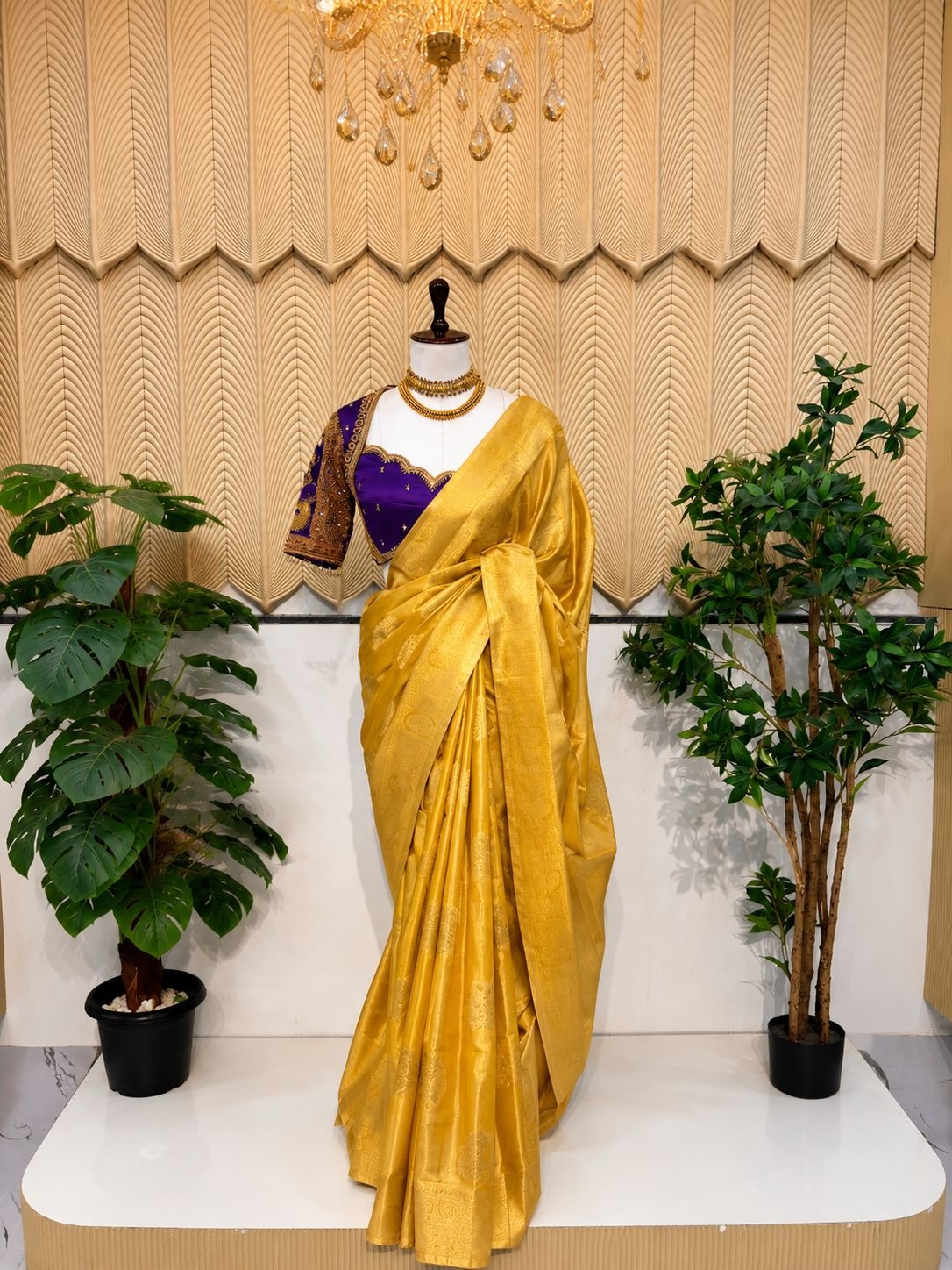 Golden Tissue Saree 