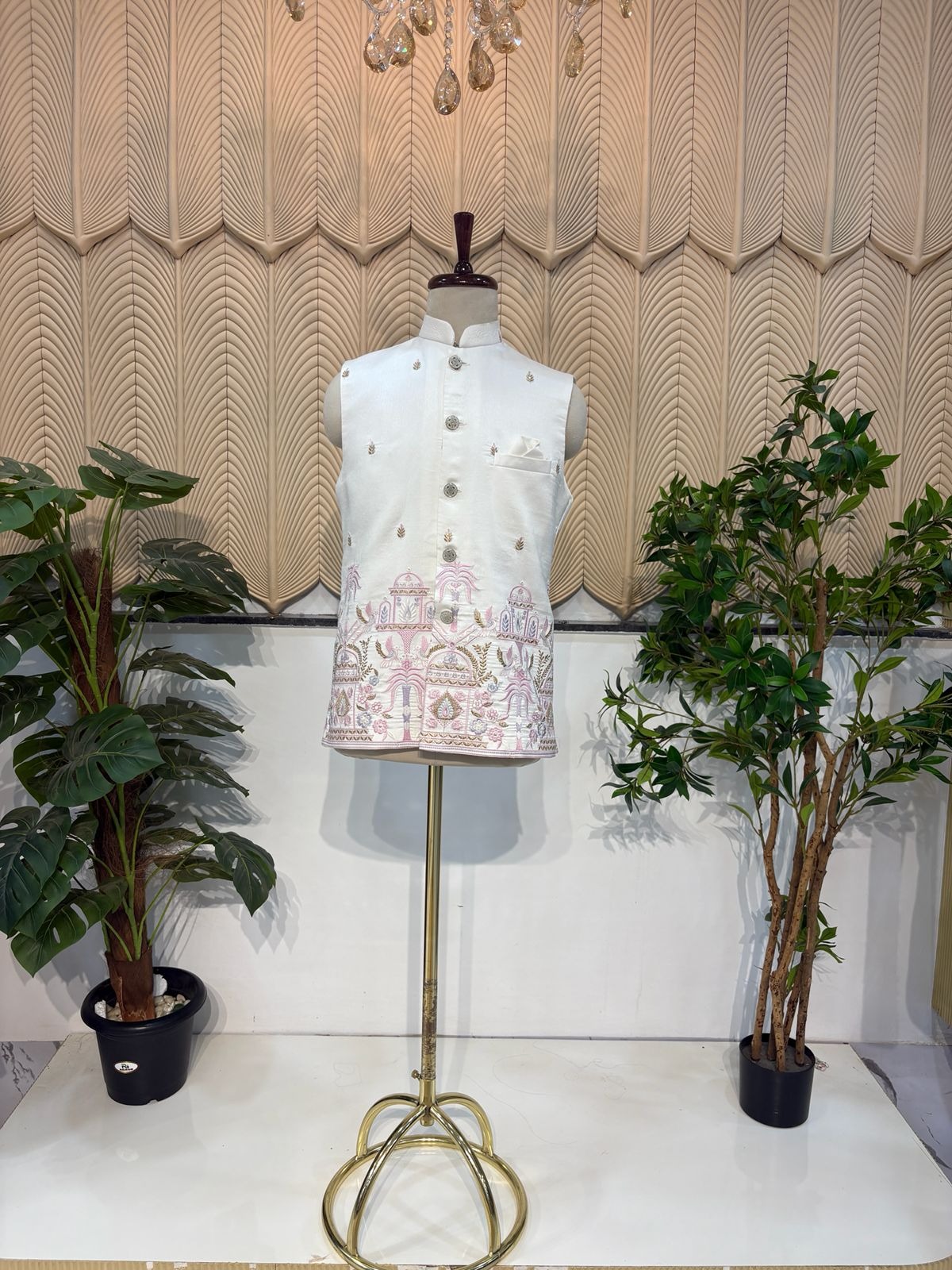 White pink modi jacket 