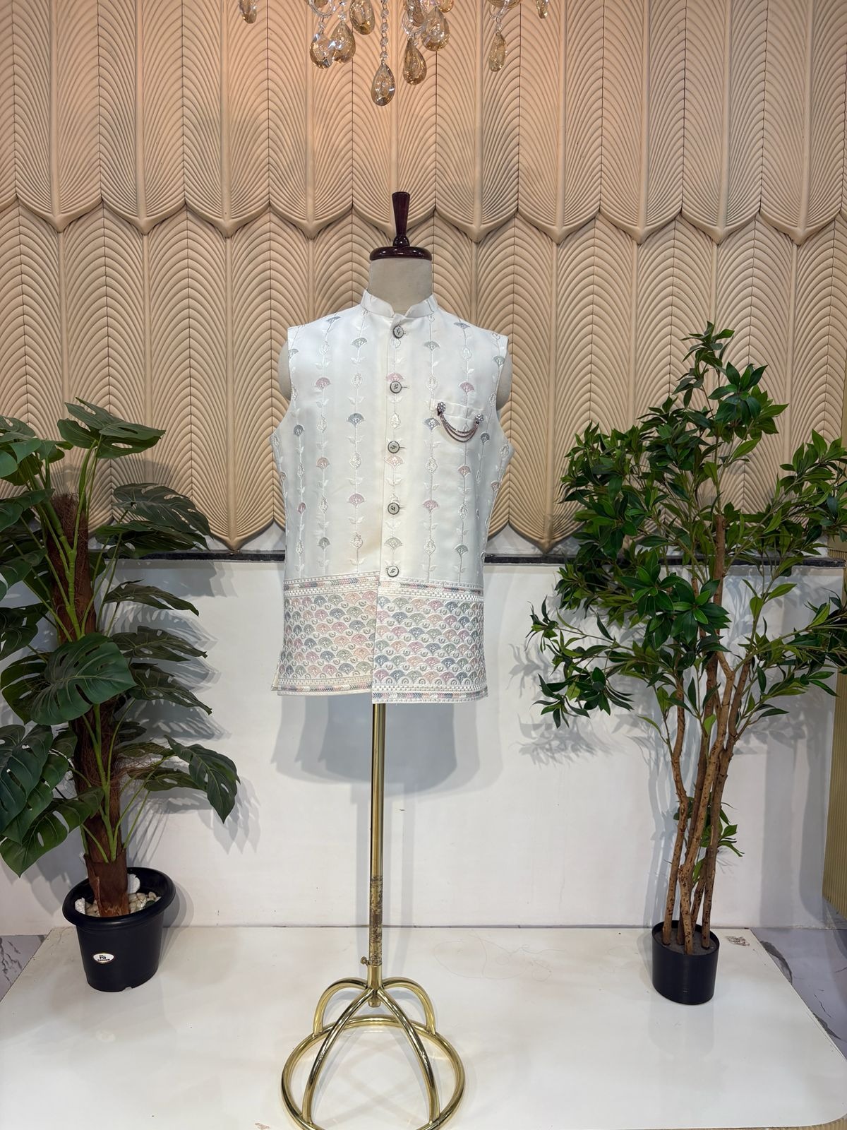 White pink modi jacket 