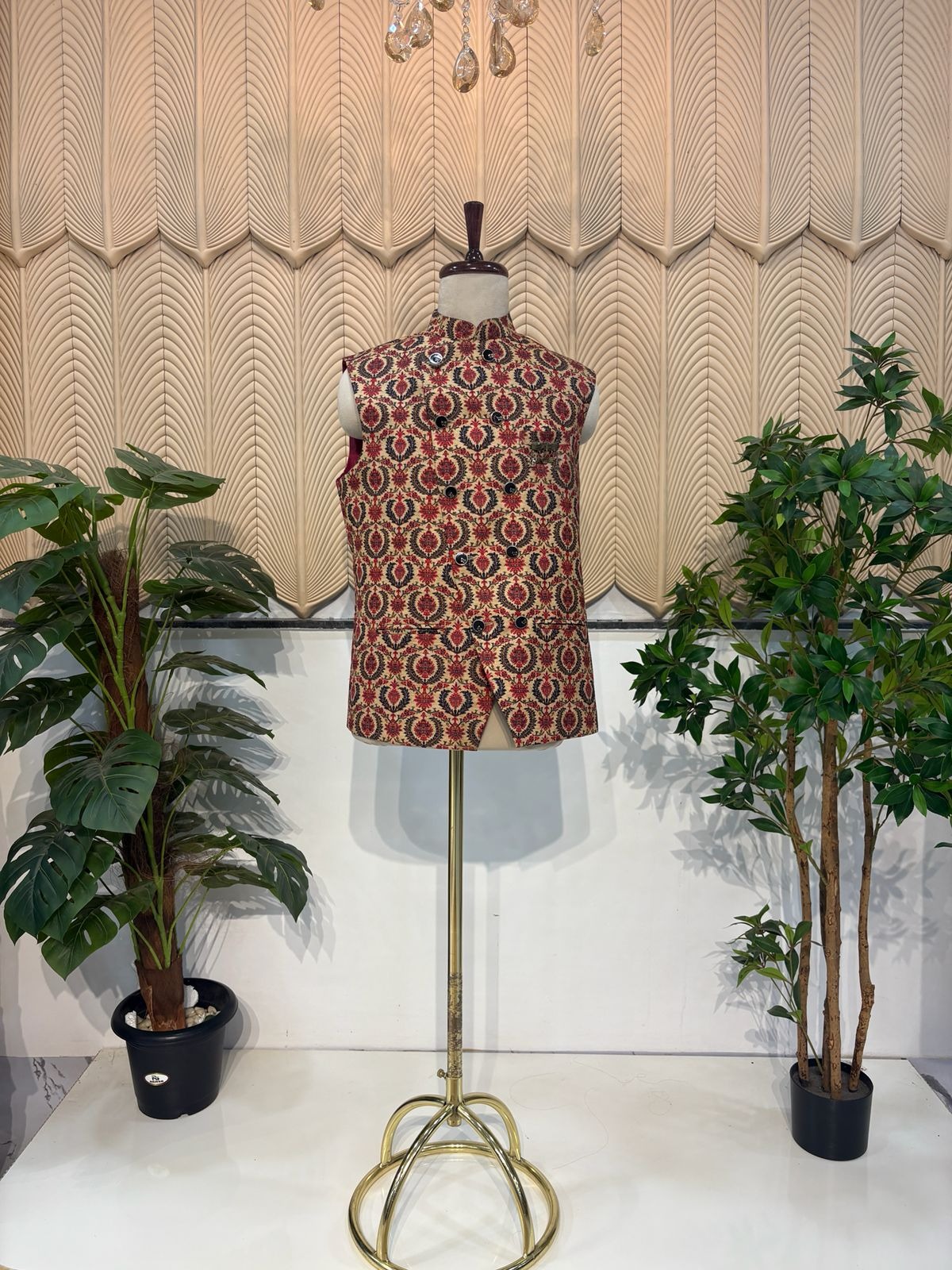 Maroon And Golden Modi Jacket (42)