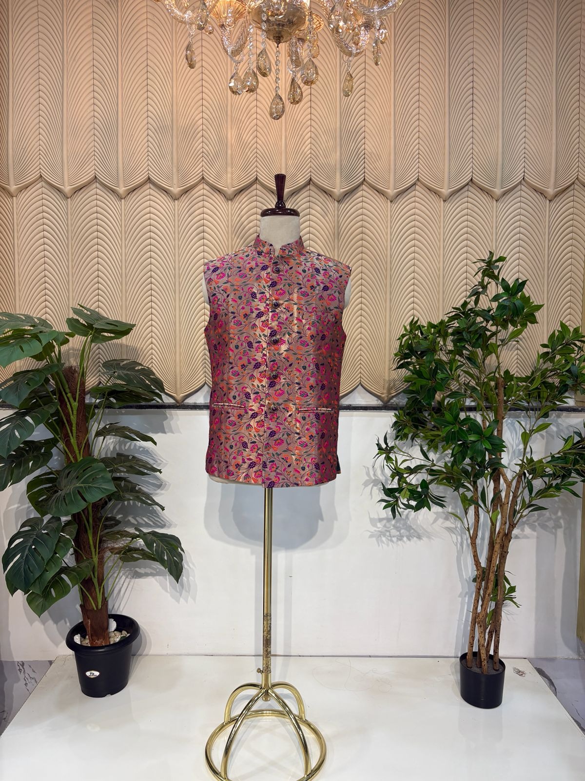 Golden Paithani Modi jacket40