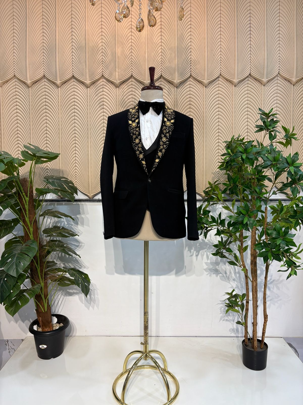 Black golden coller zari work 42