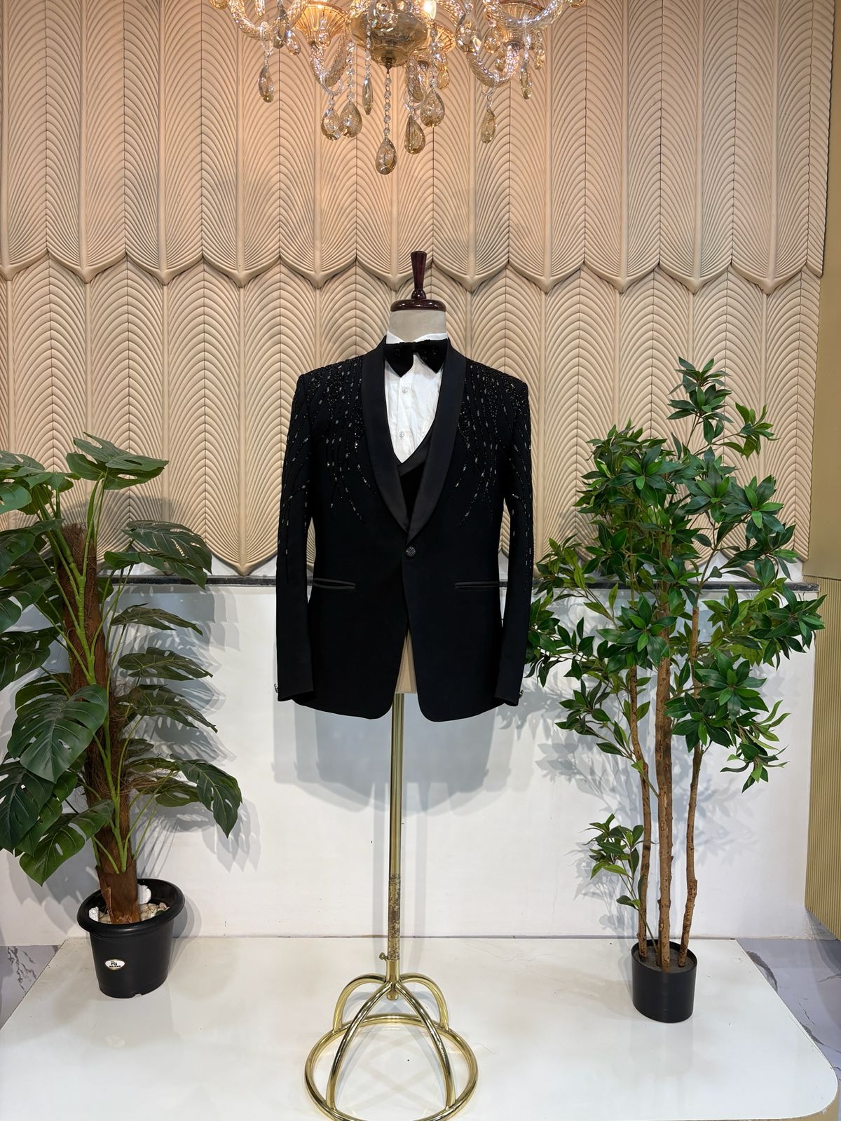 Black Zari  Full Work Tuxedo 40-42