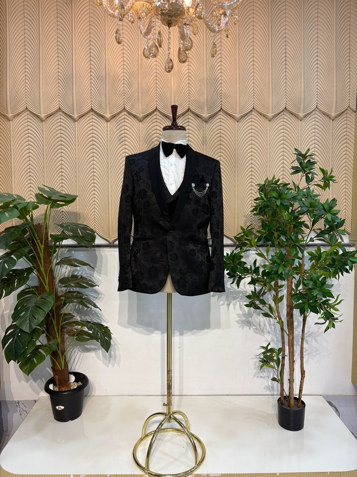 Floral Black Tuxedo 38