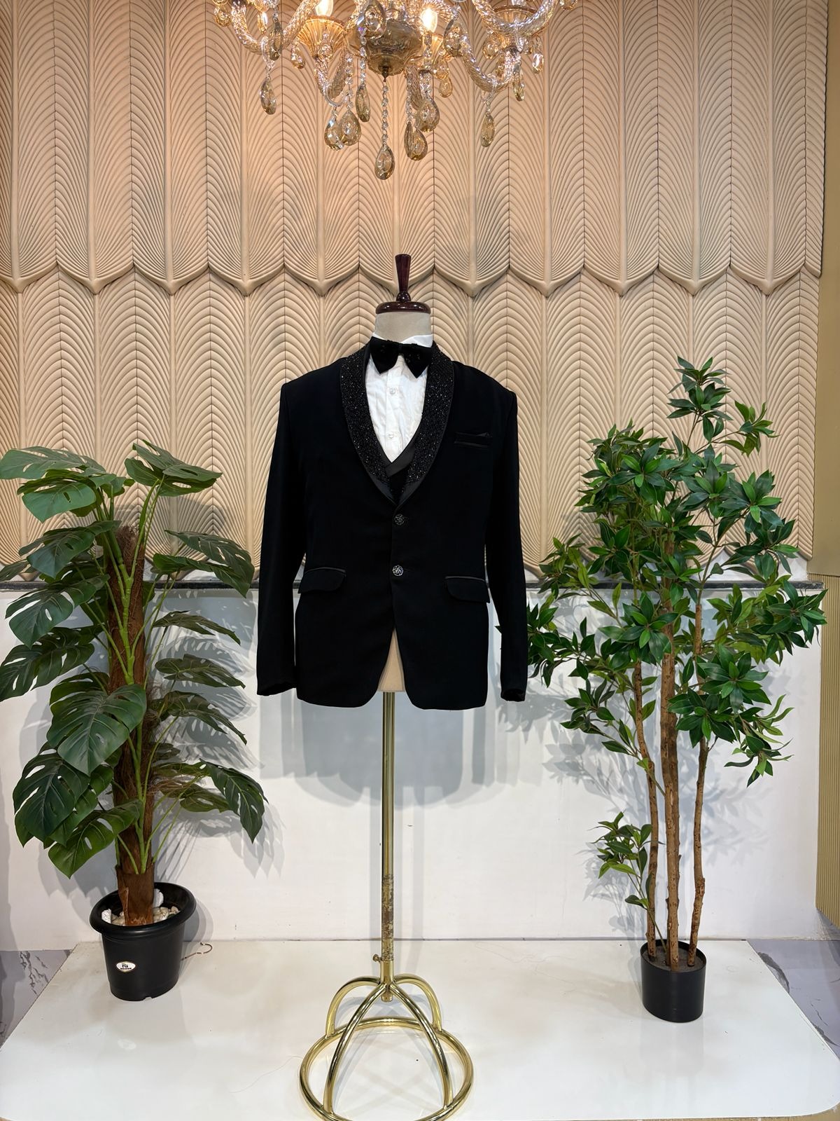Black Zari Work Tuxedo 40-42