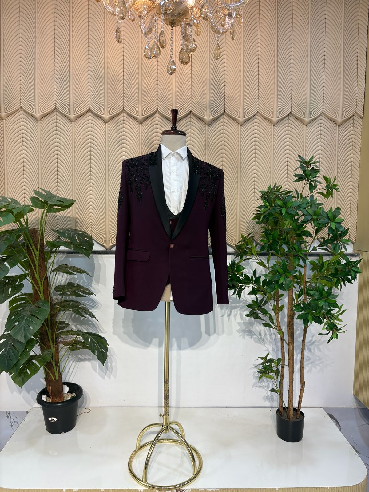 Purple Zari Work Tuxedo 40