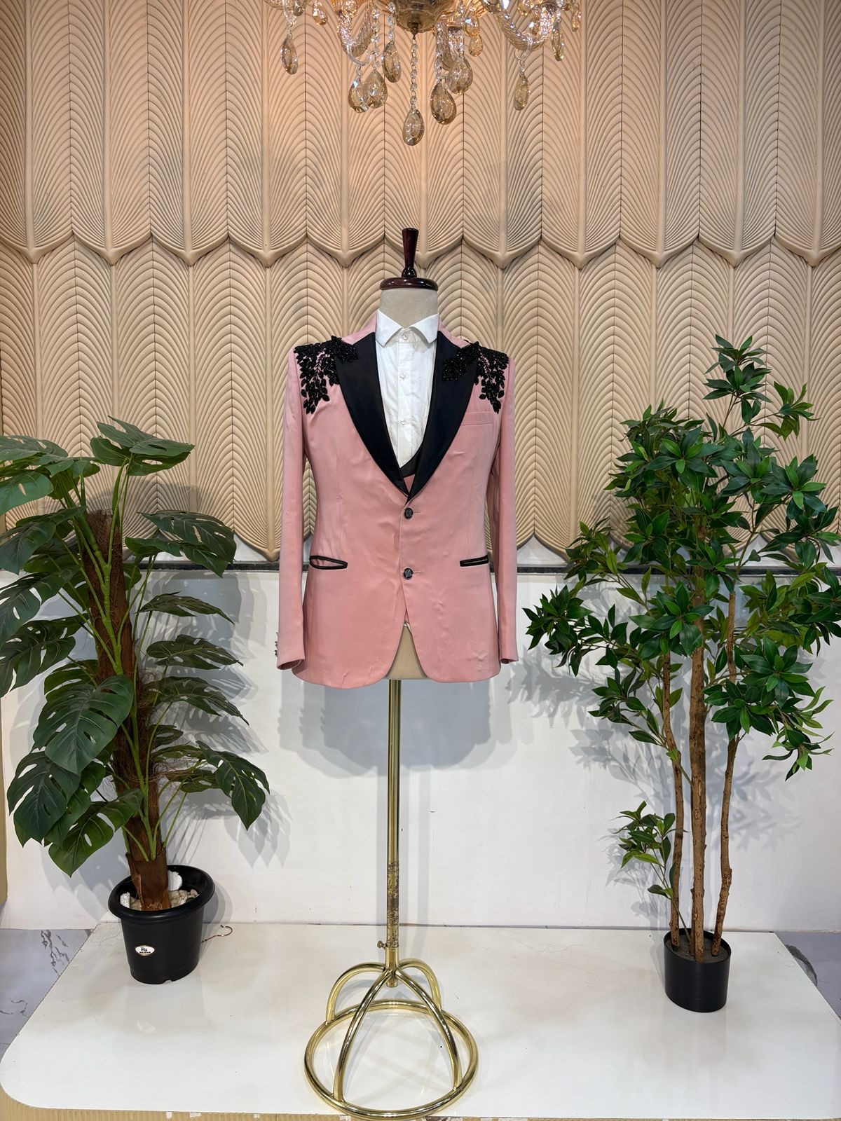 Pink Zari Work Tuxedo 38