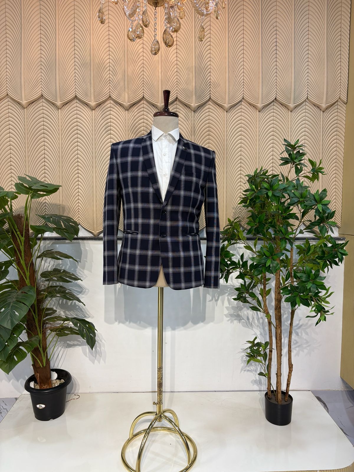 Blue Check Blazer 40