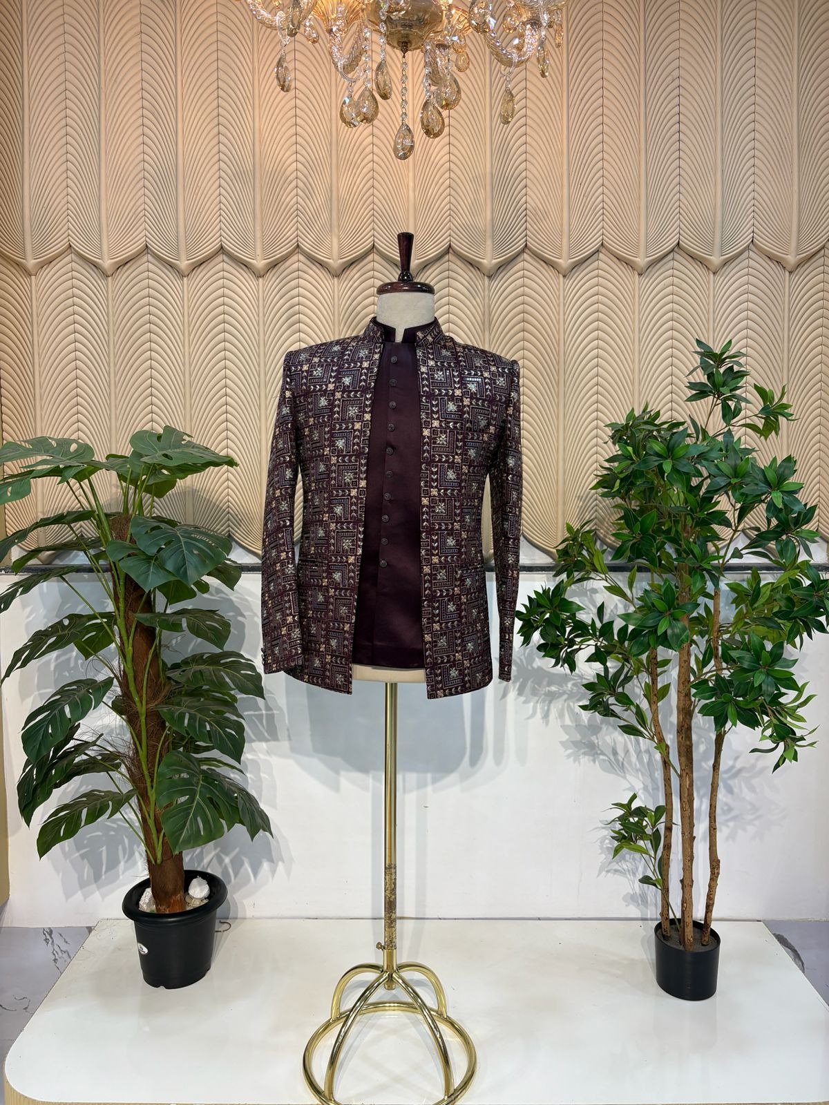 Purple Jacket jodhpuri 38