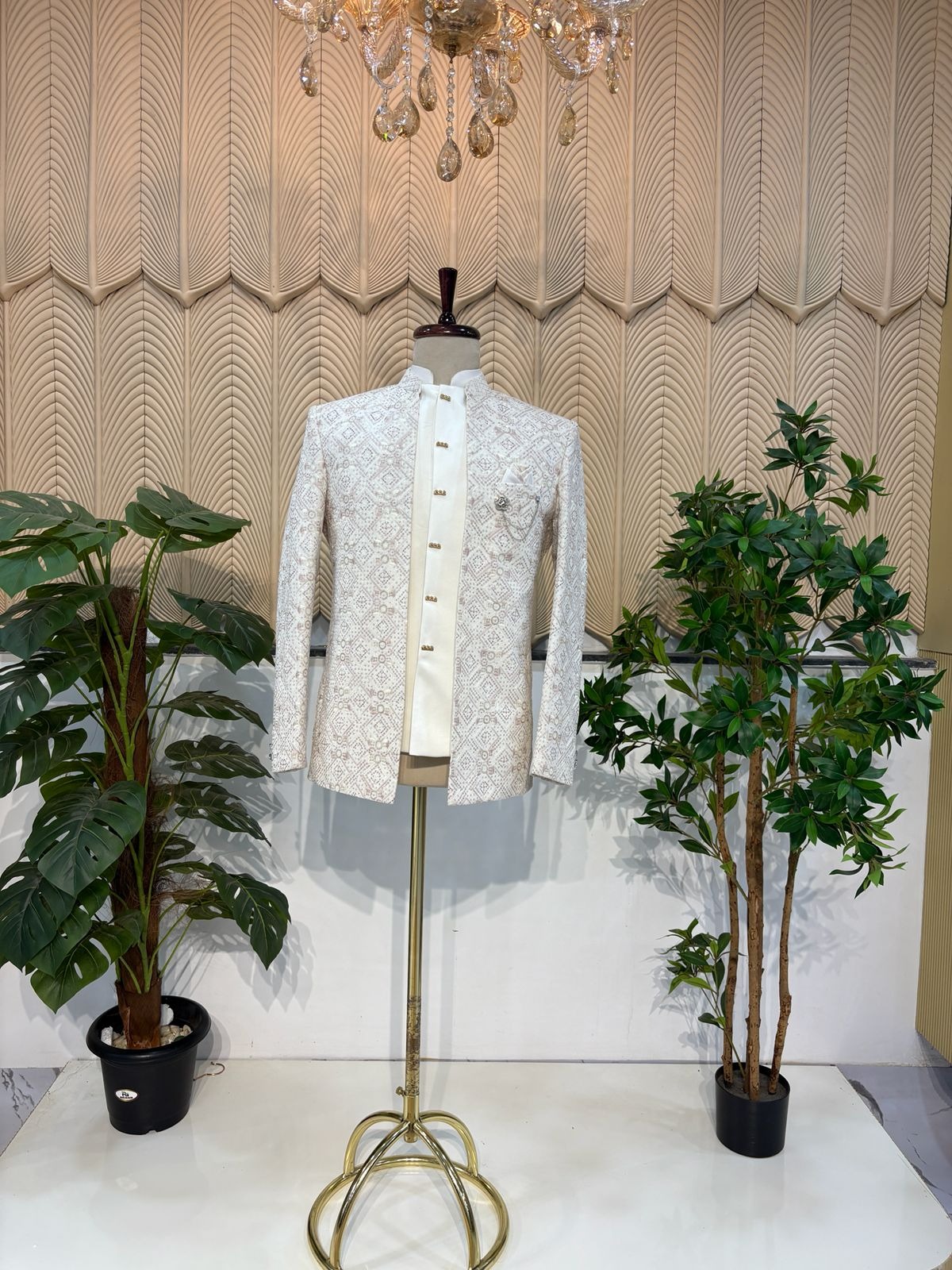 White Jacket Jodhpuri 38