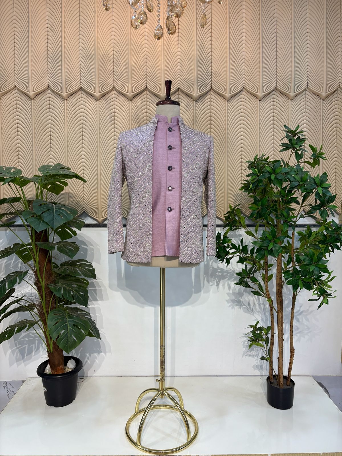 Lavender jacket jodhpuri 40