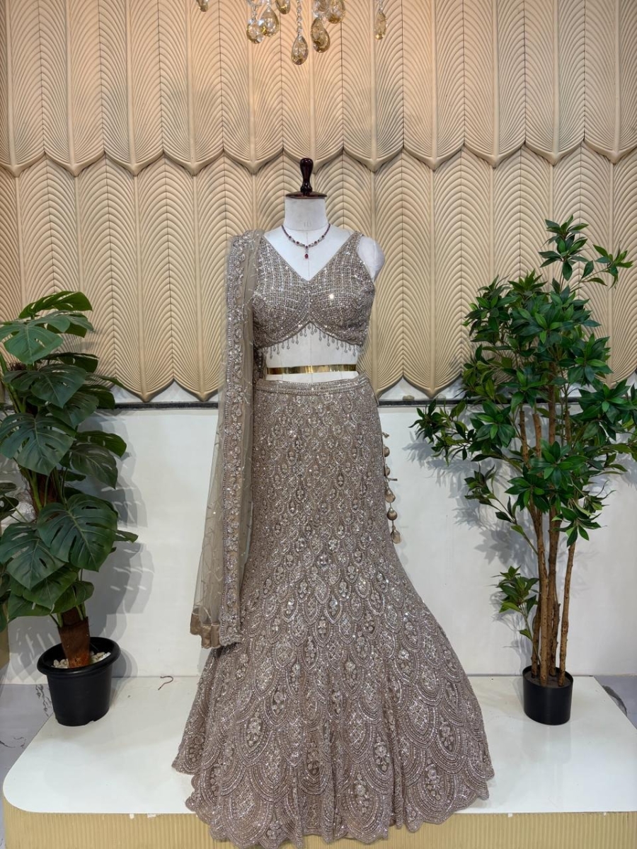Ivory Fishcut Lehenga