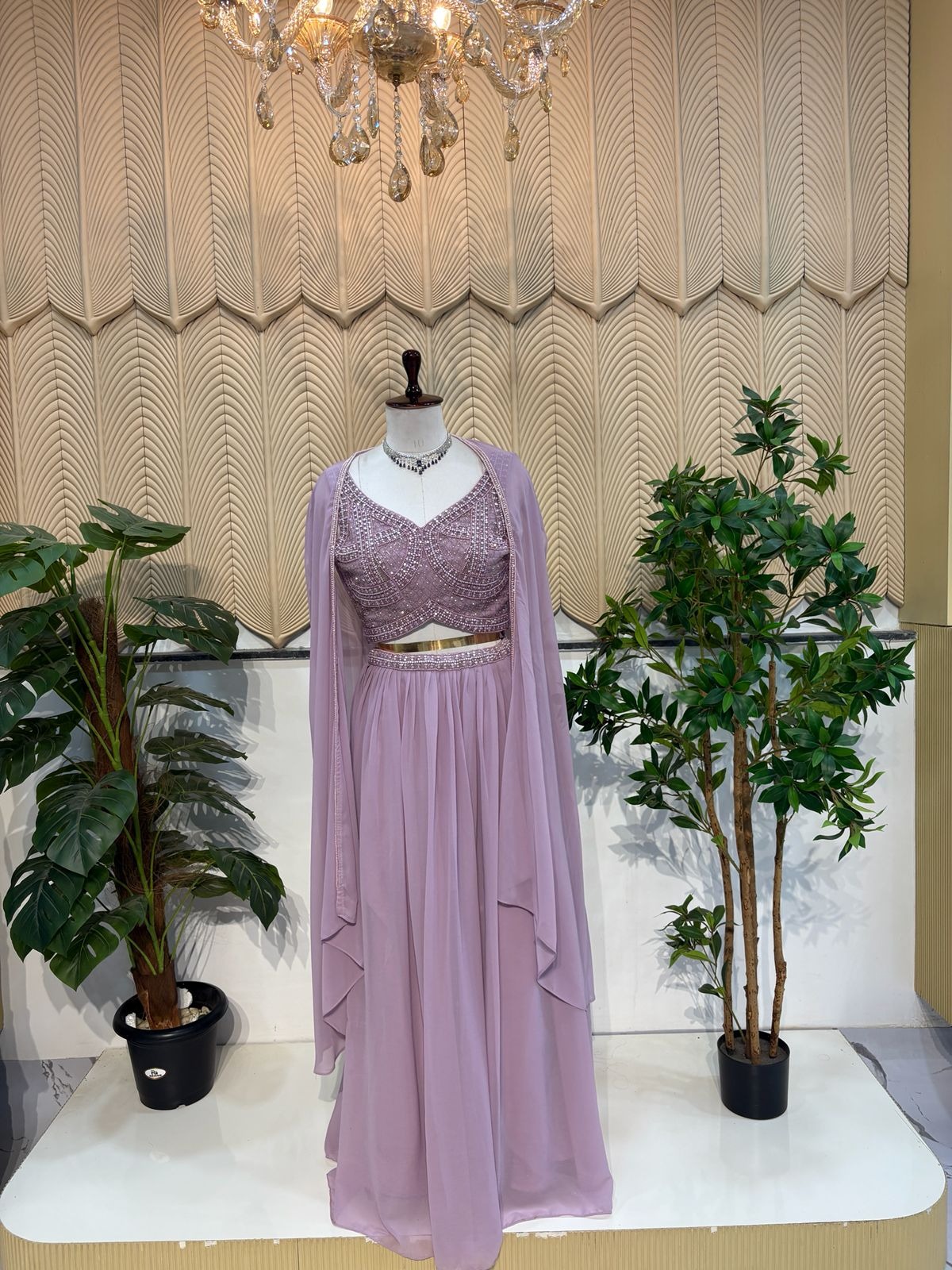 Lavender indowestern