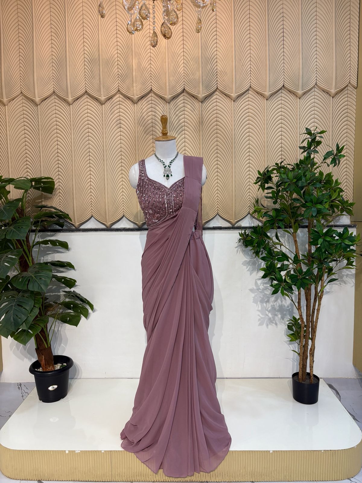 Onion pink indowestern 