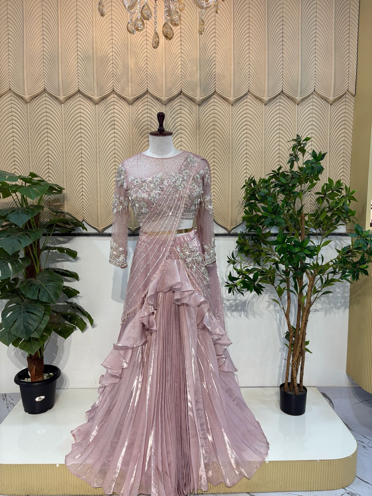 Baby Pink indowestern 