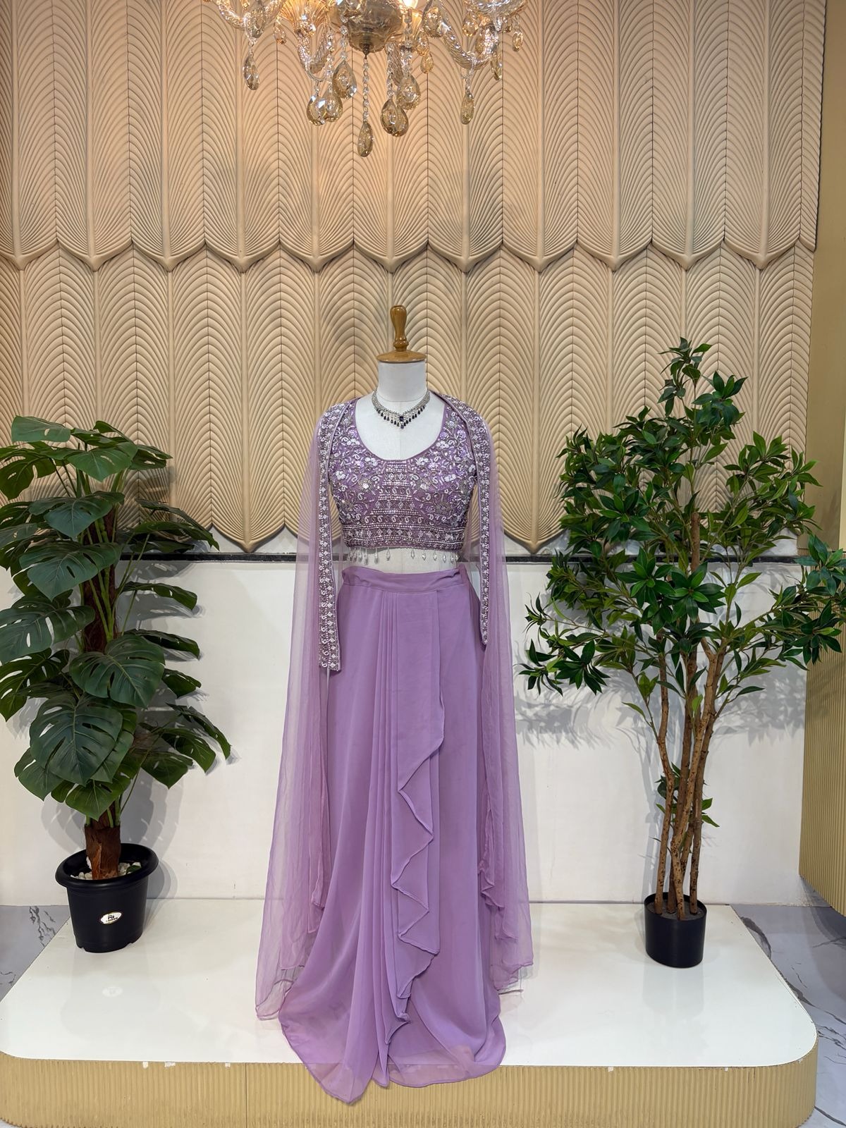 Lavender indowestern