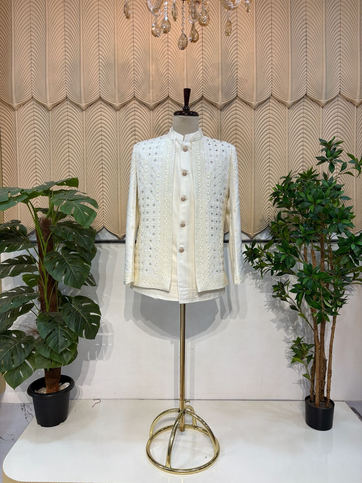 White work jacket Jodhpuri 42