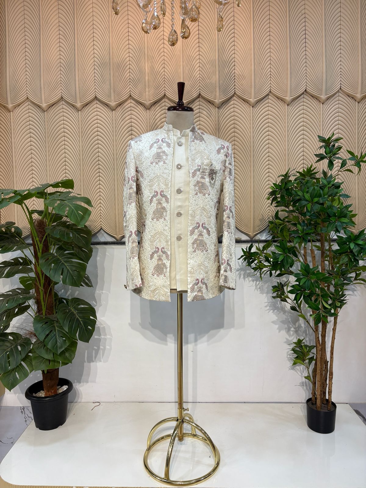 White jacket jodhpuri 42