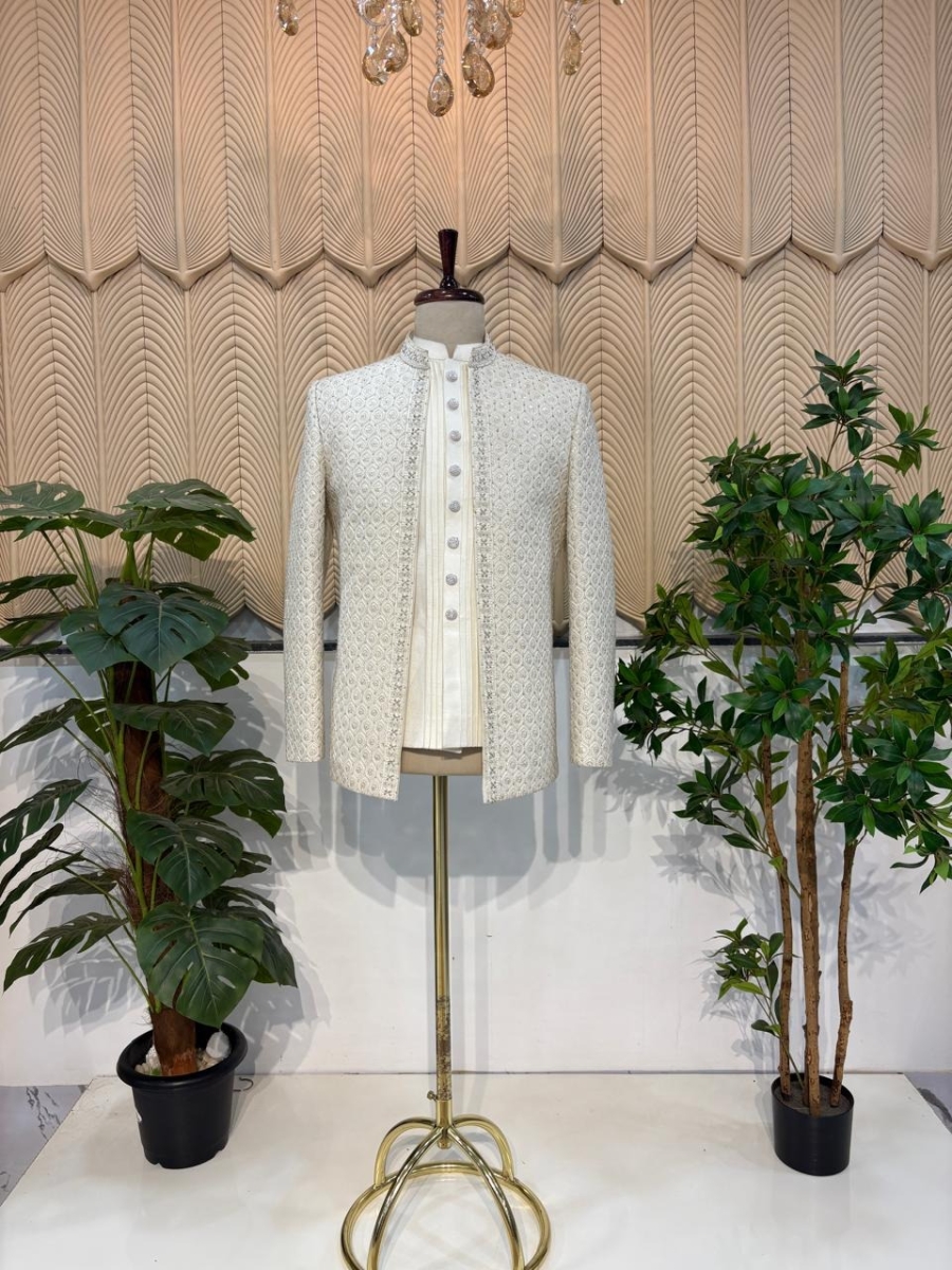 White jacket jodhpuri 36
