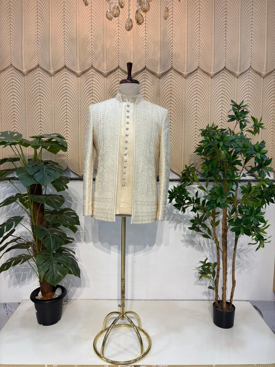 Ivory jacket jodhpuri 42
