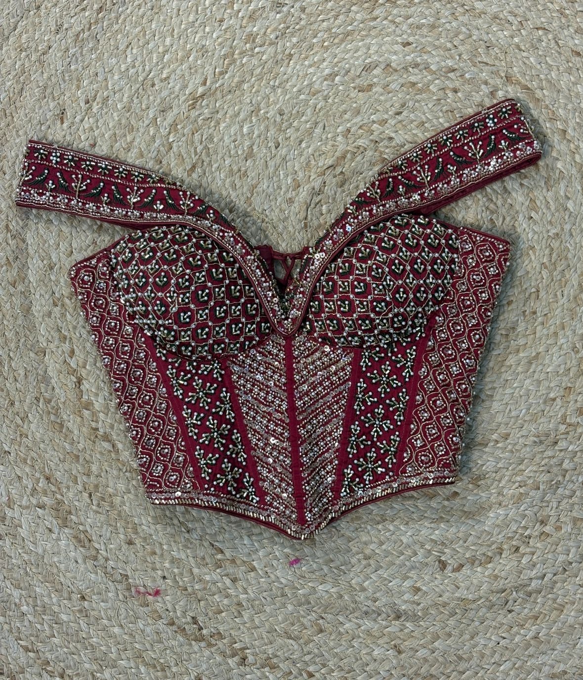 Maroon Off shoulder Blouse 