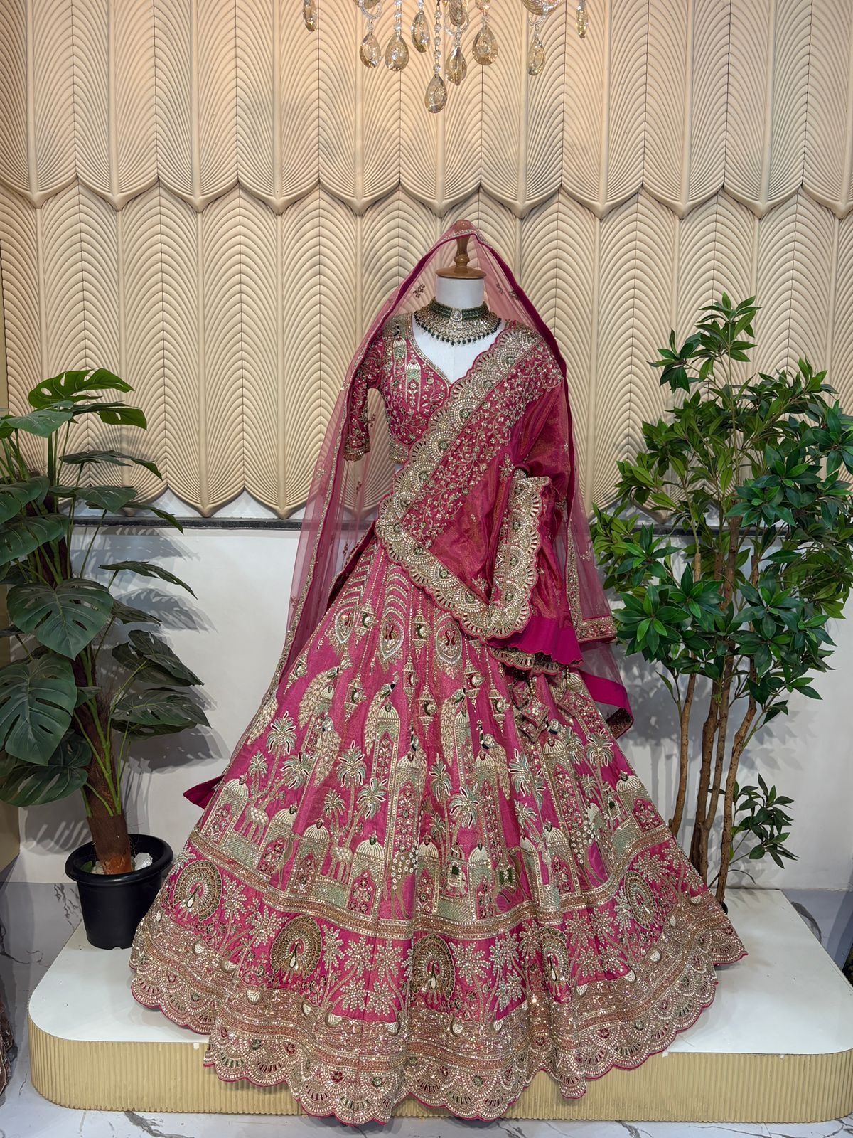 Pink Handwork Lehenga