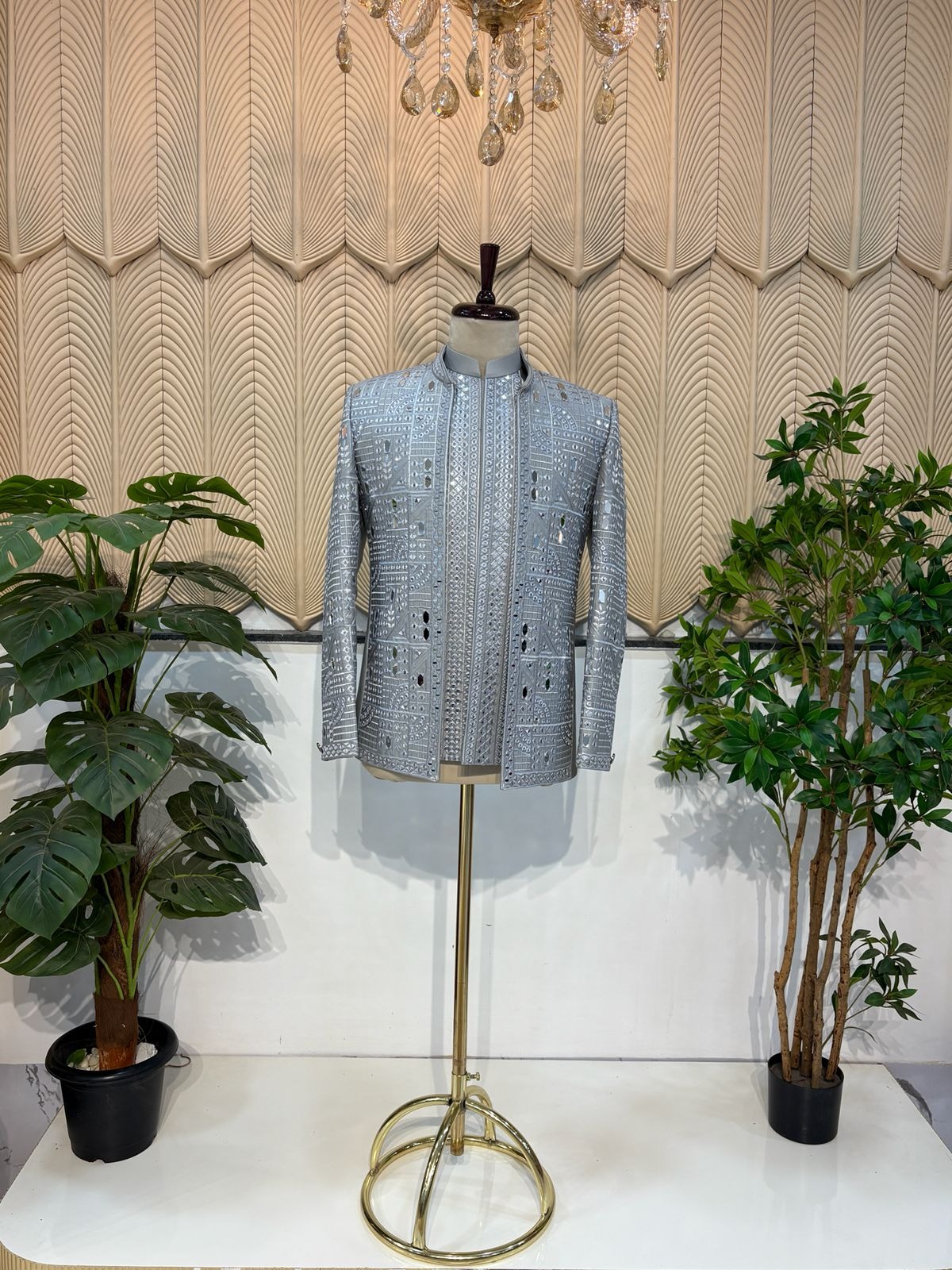 Grey mirror Jodhpuri 40