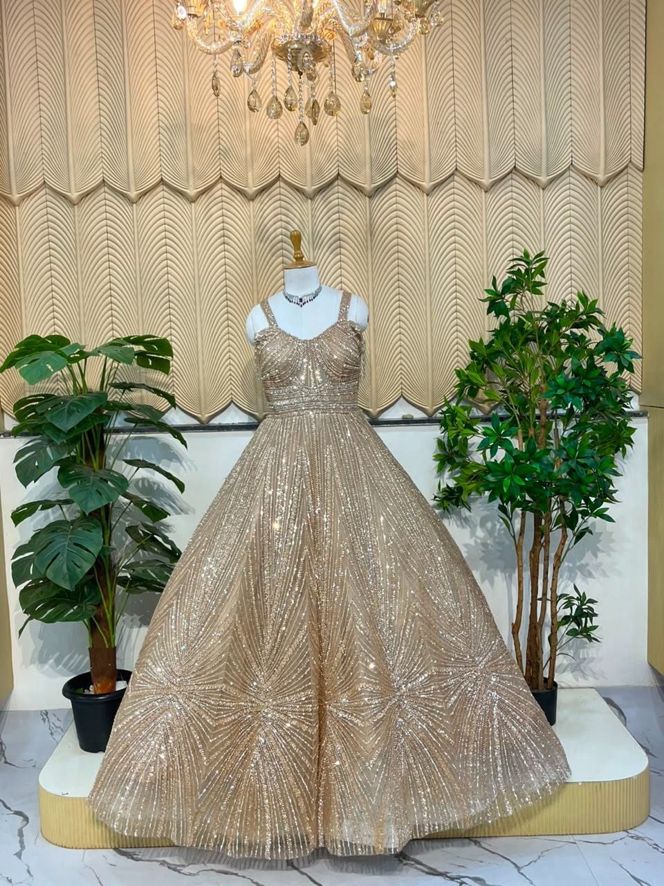 Golden Handwork Ball Gown 