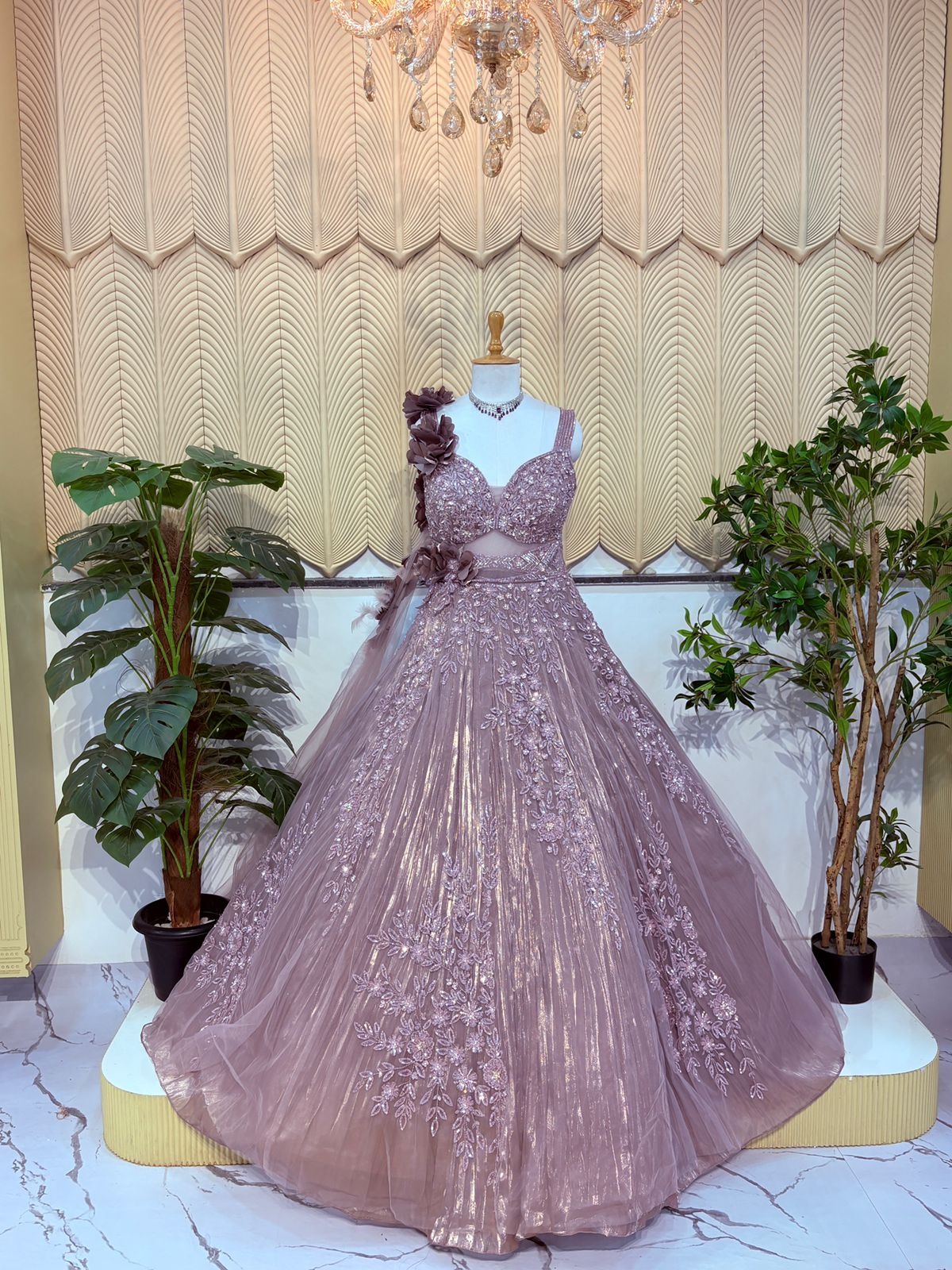 Lilac Handwork Ball Gown 