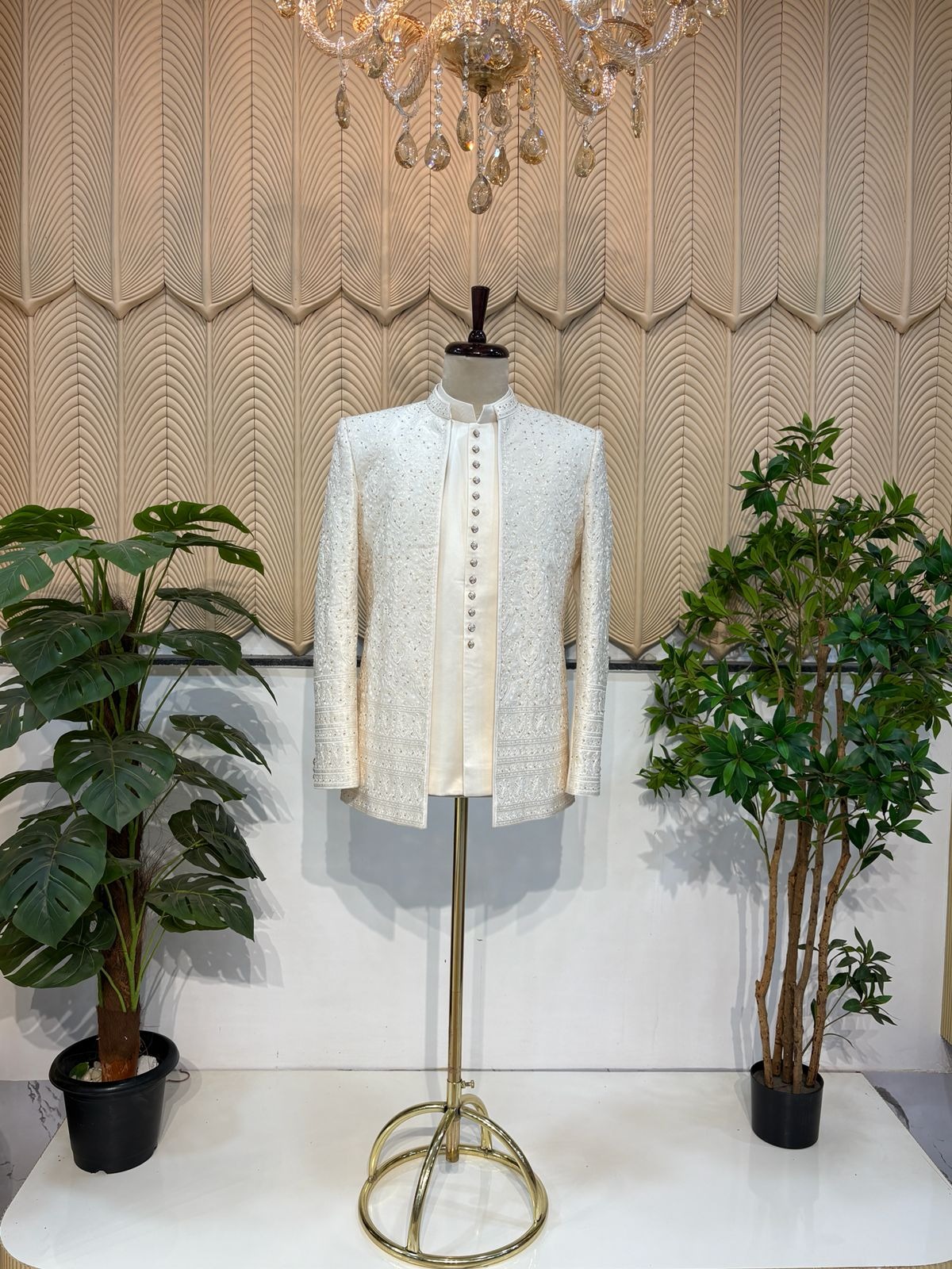 white Jacket jodhpuri 42