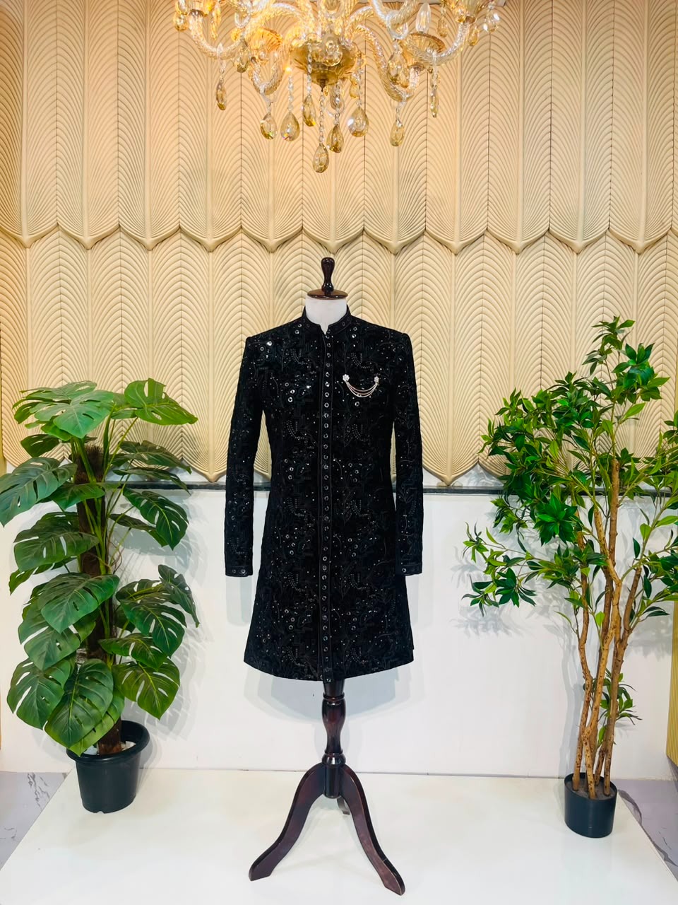 Black sherwani 36